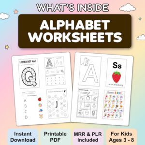10,000+ Kids Learning Activities & Coloring Bundle | Worksheets, Games (PLR/MRR)