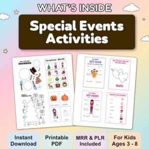 10,000+ Kids Learning Activities & Coloring Bundle | Worksheets, Games (PLR/MRR)