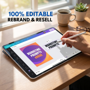500+ Ultimate AI Prompts for Digital Marketing | Editable Canva Template + Resell Rights