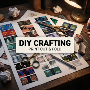 Psychological Thriller Mini Book Covers | DIY Miniature Bookshelf Printable (PDF Download)
