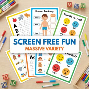 35,000+ Kids Educational Printables Mega Bundle | Worksheets & Activities (PLR & MRR)