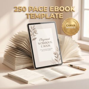 250-Page Canva eBook & Course Workbook Template | Lead Magnet Creator