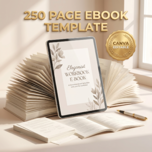 250-Page Canva eBook & Course Workbook Template | Lead Magnet Creator