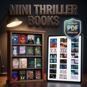 Psychological Thriller Mini Book Covers | DIY Miniature Bookshelf Printable (PDF Download)