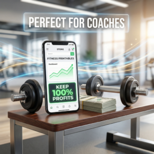 Fitness & Health Planner Bundle | Editable Canva Templates with PLR & MRR