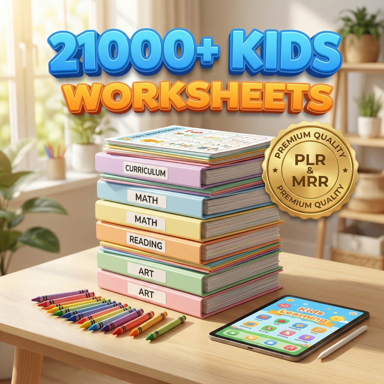 21000 Plus Kids Worksheets Mega Library | Homeschool Printables PLR and MRR