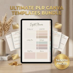 14500 Plus PLR Canva Templates Mega Bundle | 350 Plus Editable Planners MRR