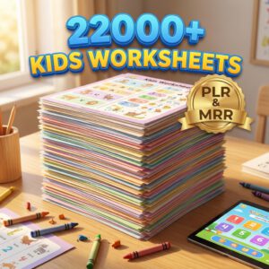 22000 Plus Kids Worksheets Learning Vault | Preschool Printables PLR and MRR