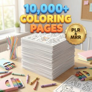 10K+ Kids Coloring Pages Mega Bundle | PLR and MRR Printables plus Bonus