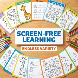 800 Plus Kids Activity Pages Bundle | Printable Learning Worksheets Digital Download