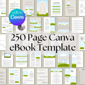 250-Page Canva eBook & Course Workbook Template | Lead Magnet Creator