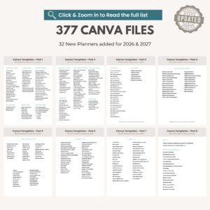 10,500 Plus Canva PLR Templates Mega Bundle | 2026 and 2027 Planners MRR
